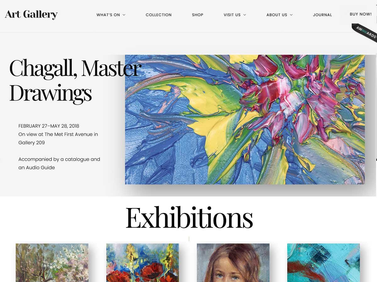 Arte-best WordPress theme for art gallery