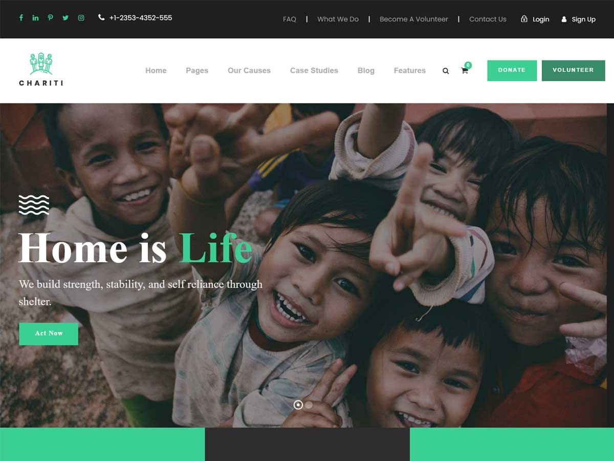 Best WordPress Themes for Non-profit Organization: Chariti