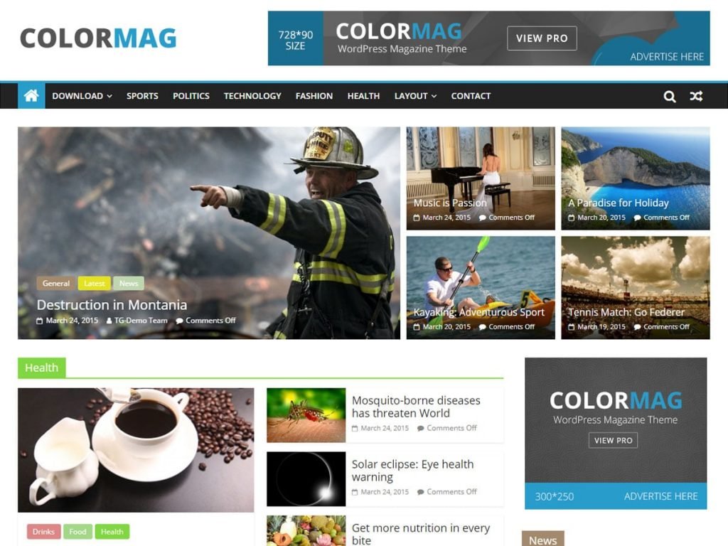 Free News WordPress Themes: ColorMag