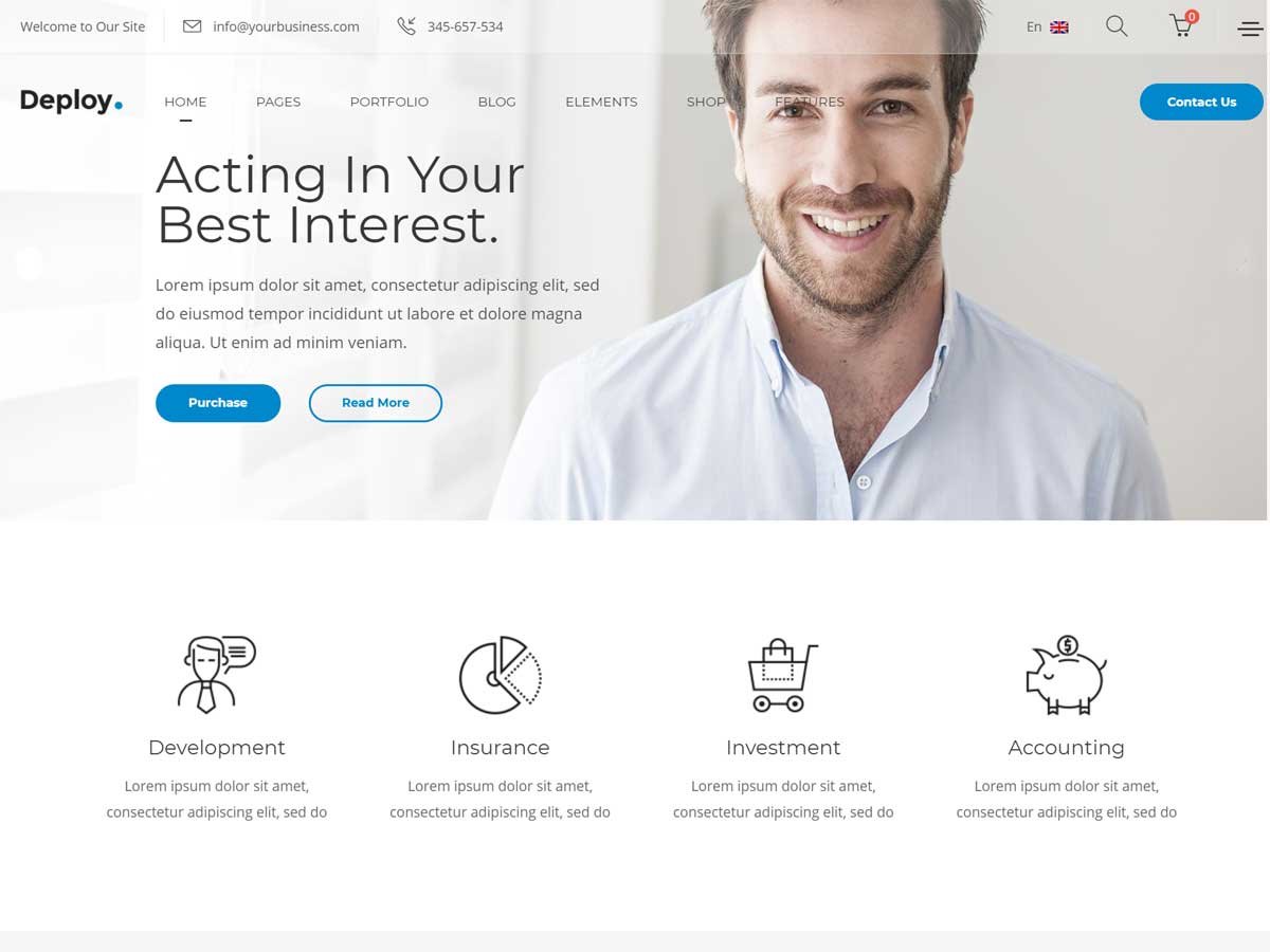 Deploy-best consultancy WordPress theme