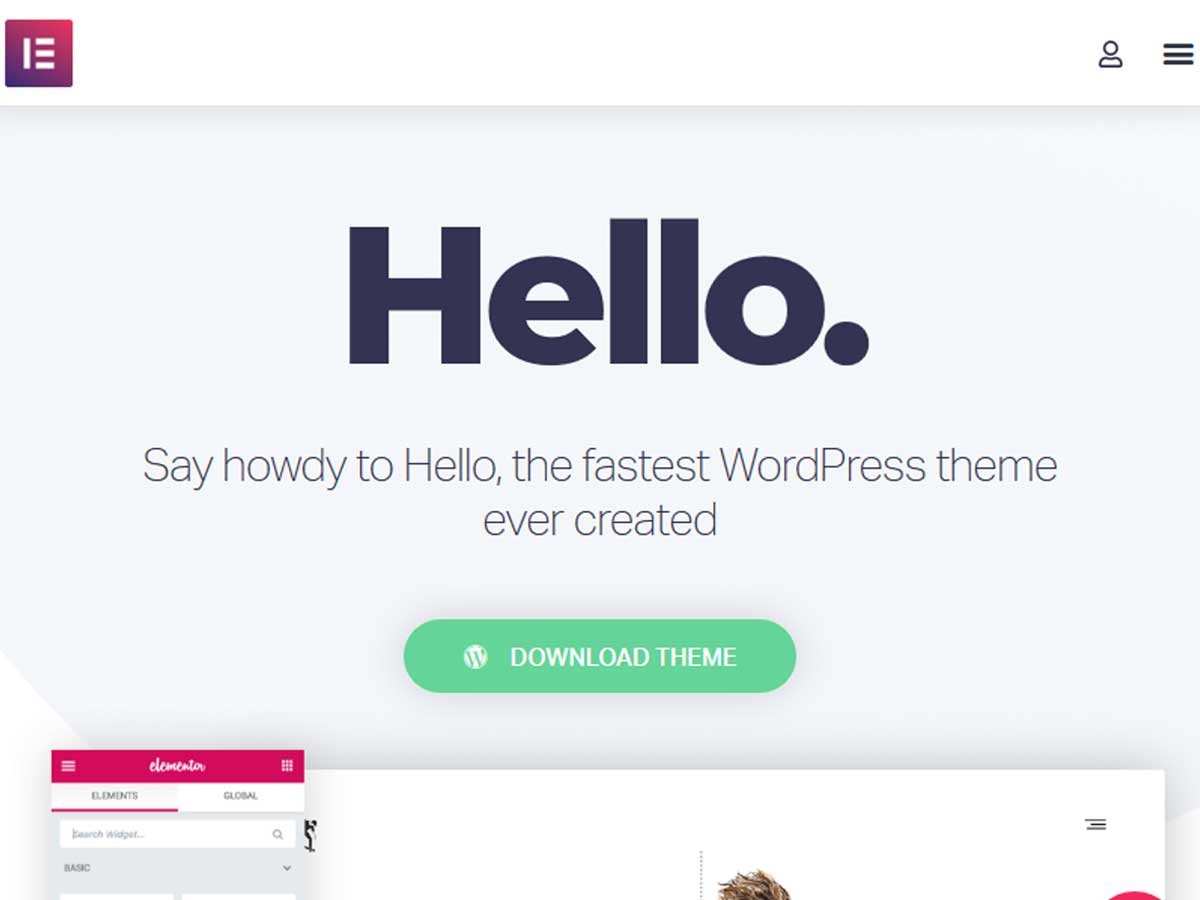 Free Fastest WordPress Themes: Hello theme