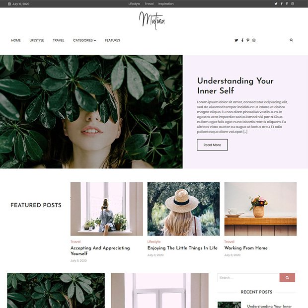 creative-WordPress-blog-theme-matina