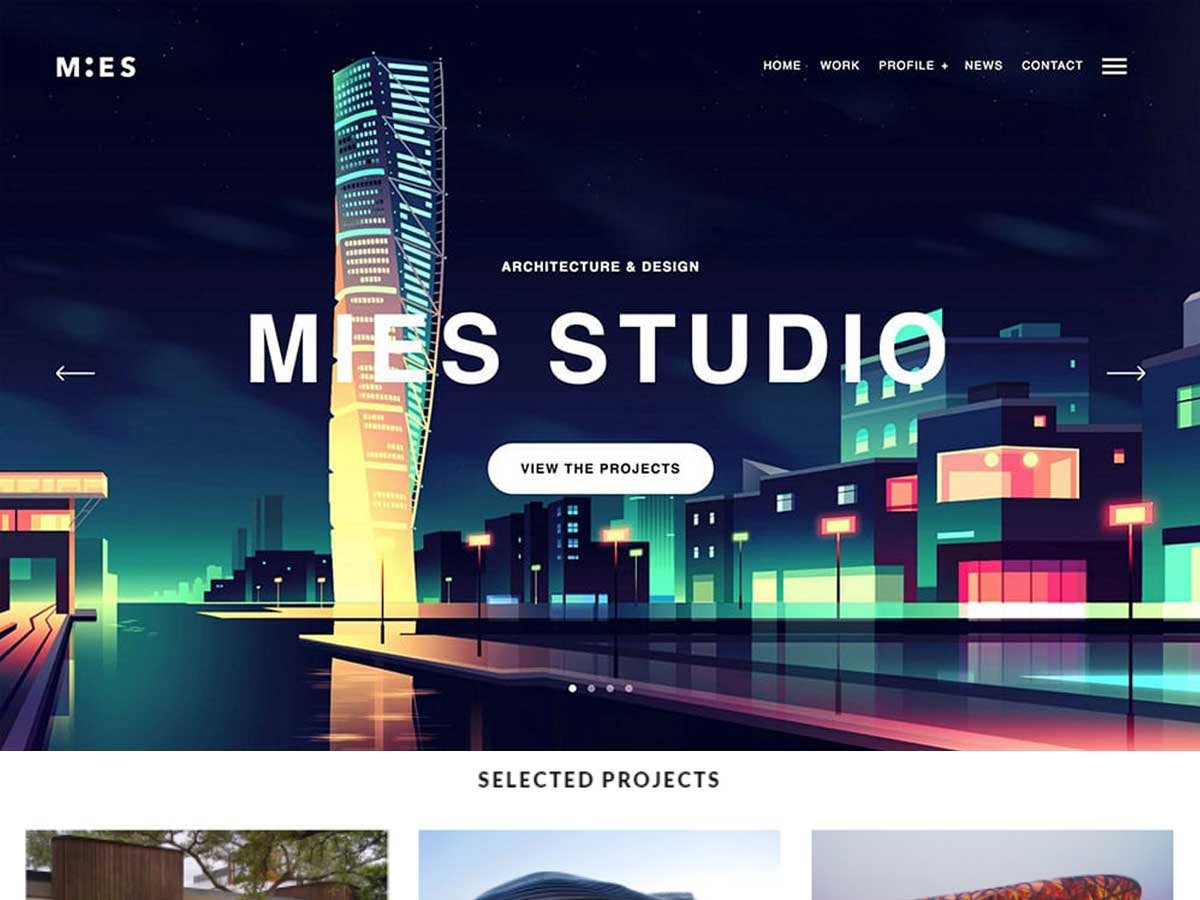 Mies: best WordPress themes for architecture