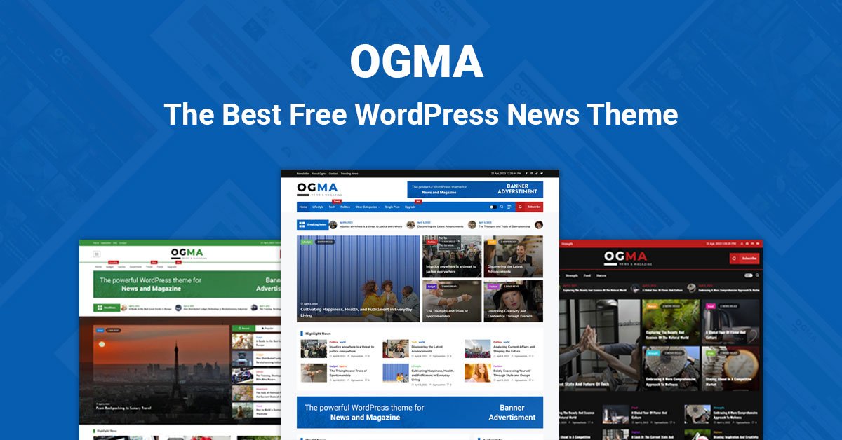 OGMA Best free news and magazine theme