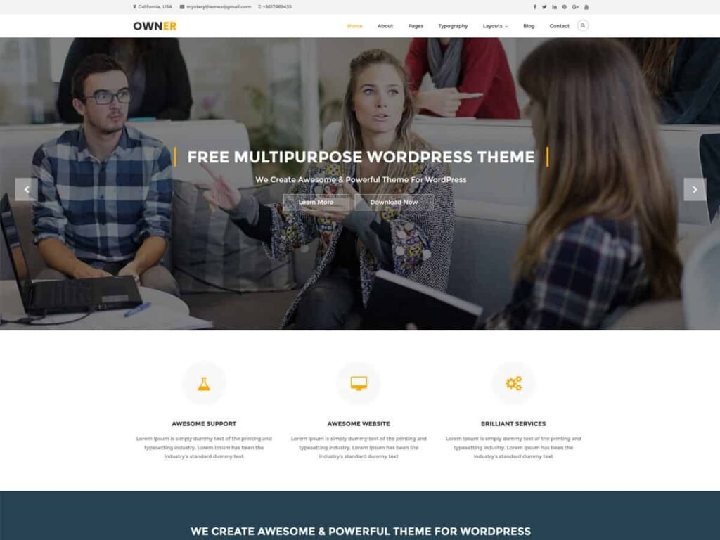 Free WordPress Theme: Owner