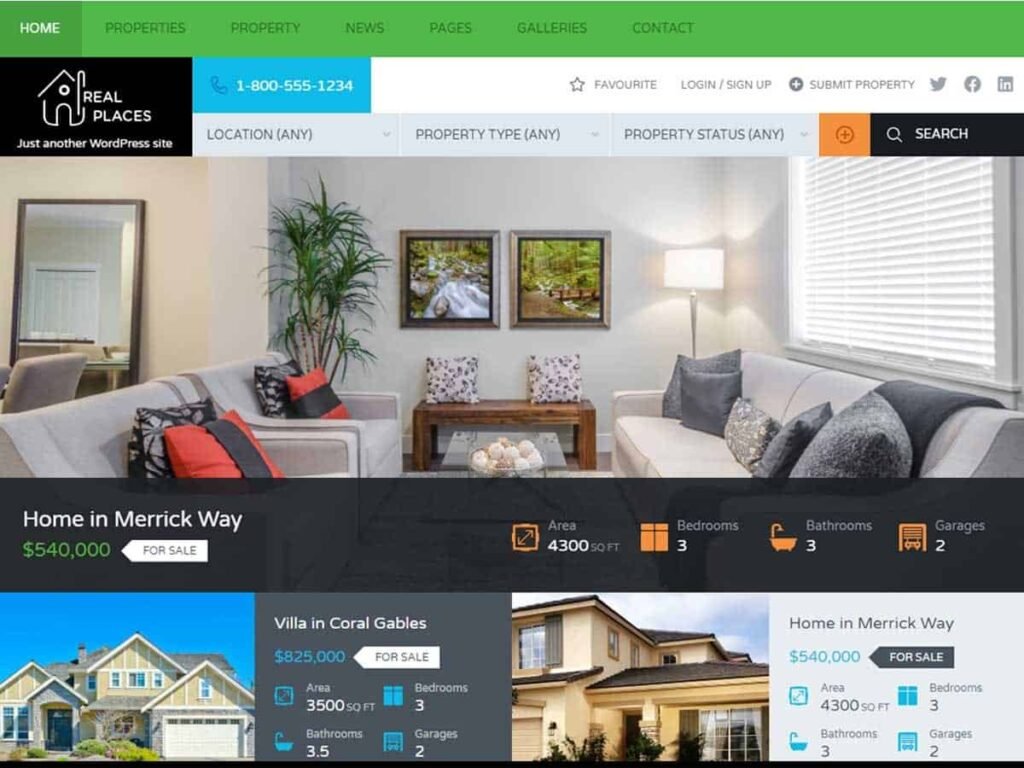 RealPlace real estate WordPress themes