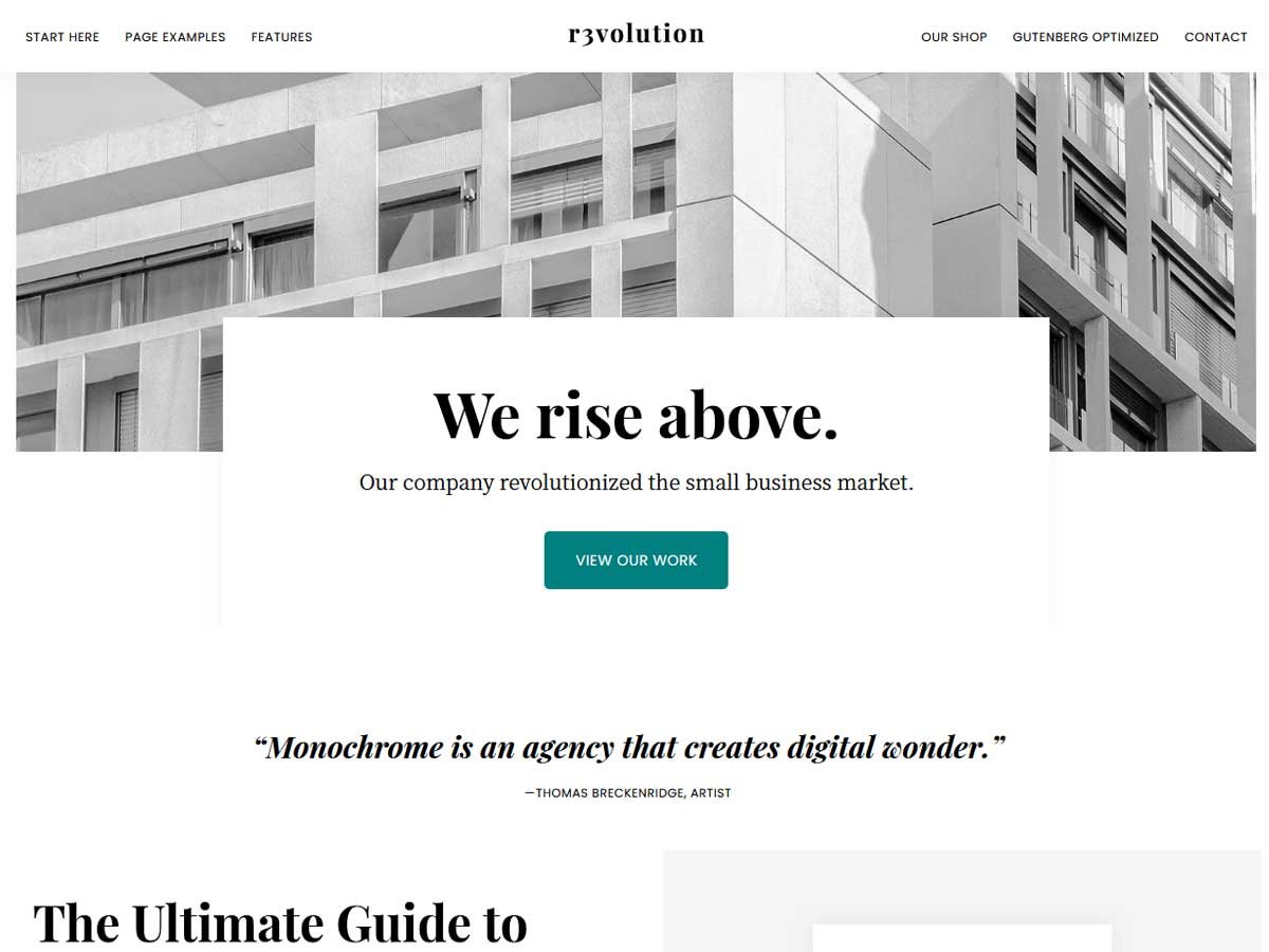 Revolution-min: Best WordPress SEO friendly theme