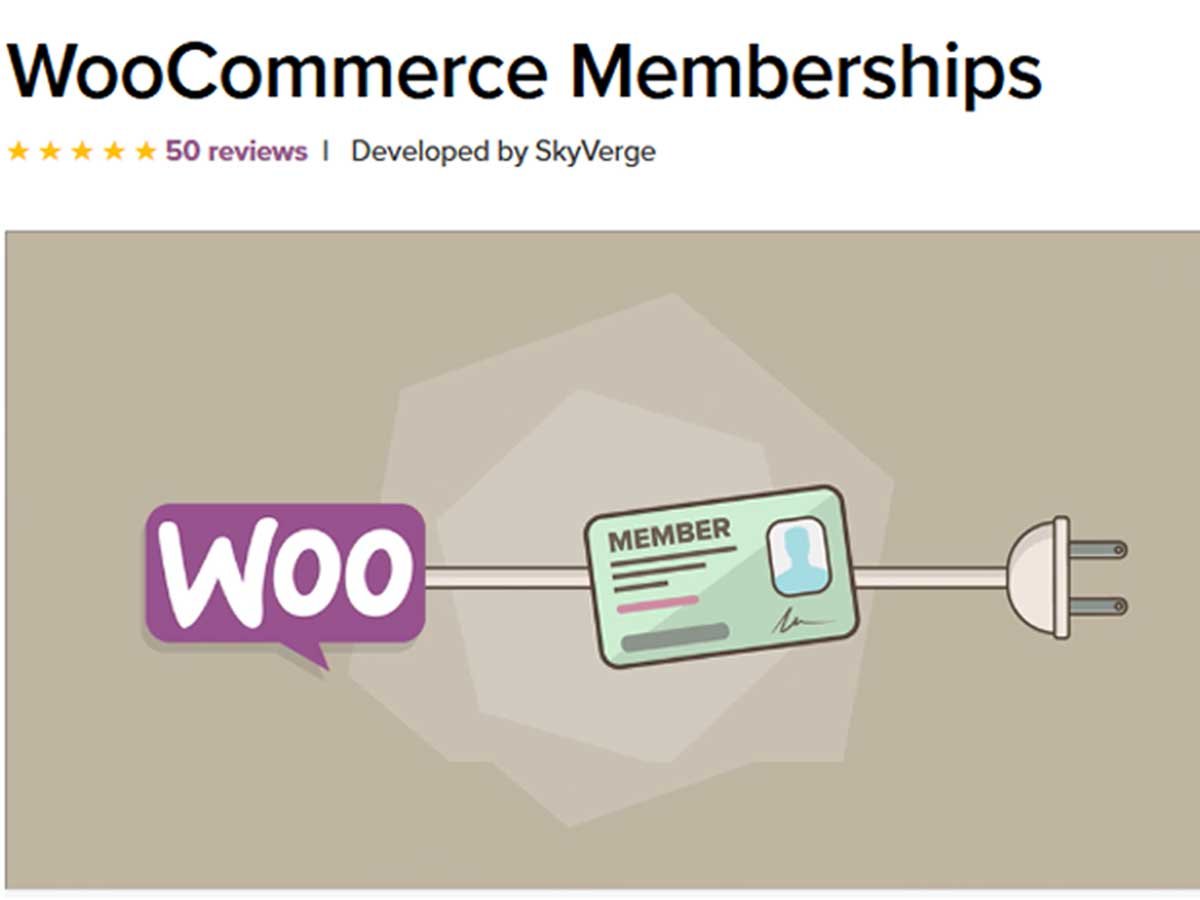 WooCommerce extensions and add-ons for WordPress: Membership