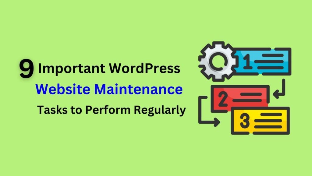 WordPress website maintenance tasks