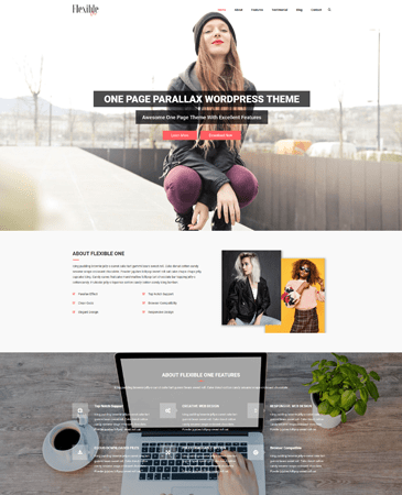 Flexible One: One Page Parallax WordPress Theme