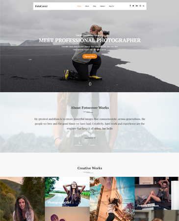 Fotocover: Free Photography WordPress Theme