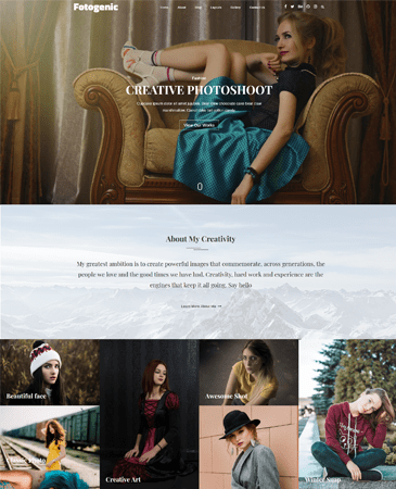 Fotogenic: Free Creative Photography WordPress Theme