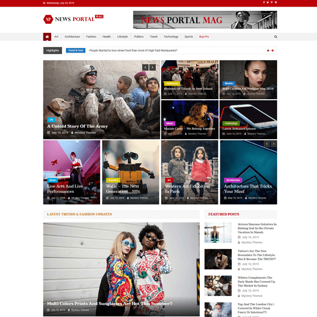 WordPress free magazine theme - News Portal Mag