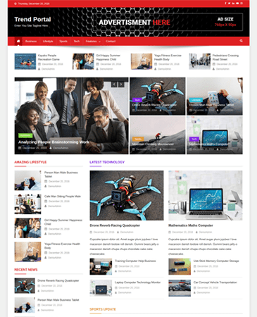 trend portal: Free WordPress Magazine Theme