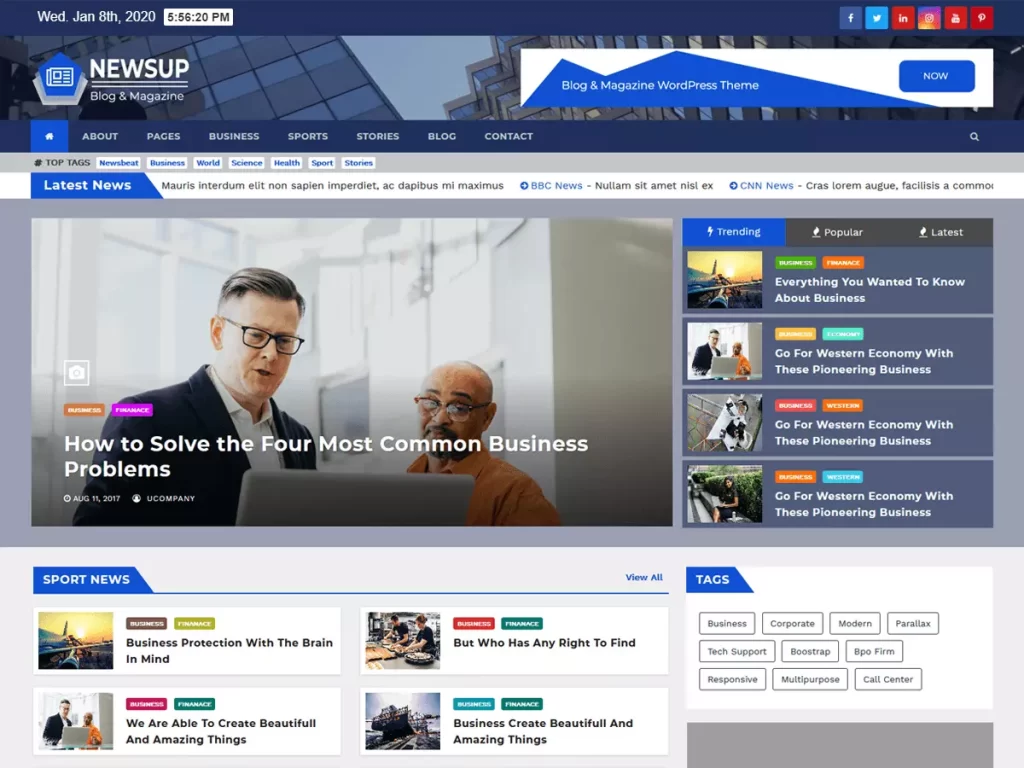 WordPress themes: NewsUp